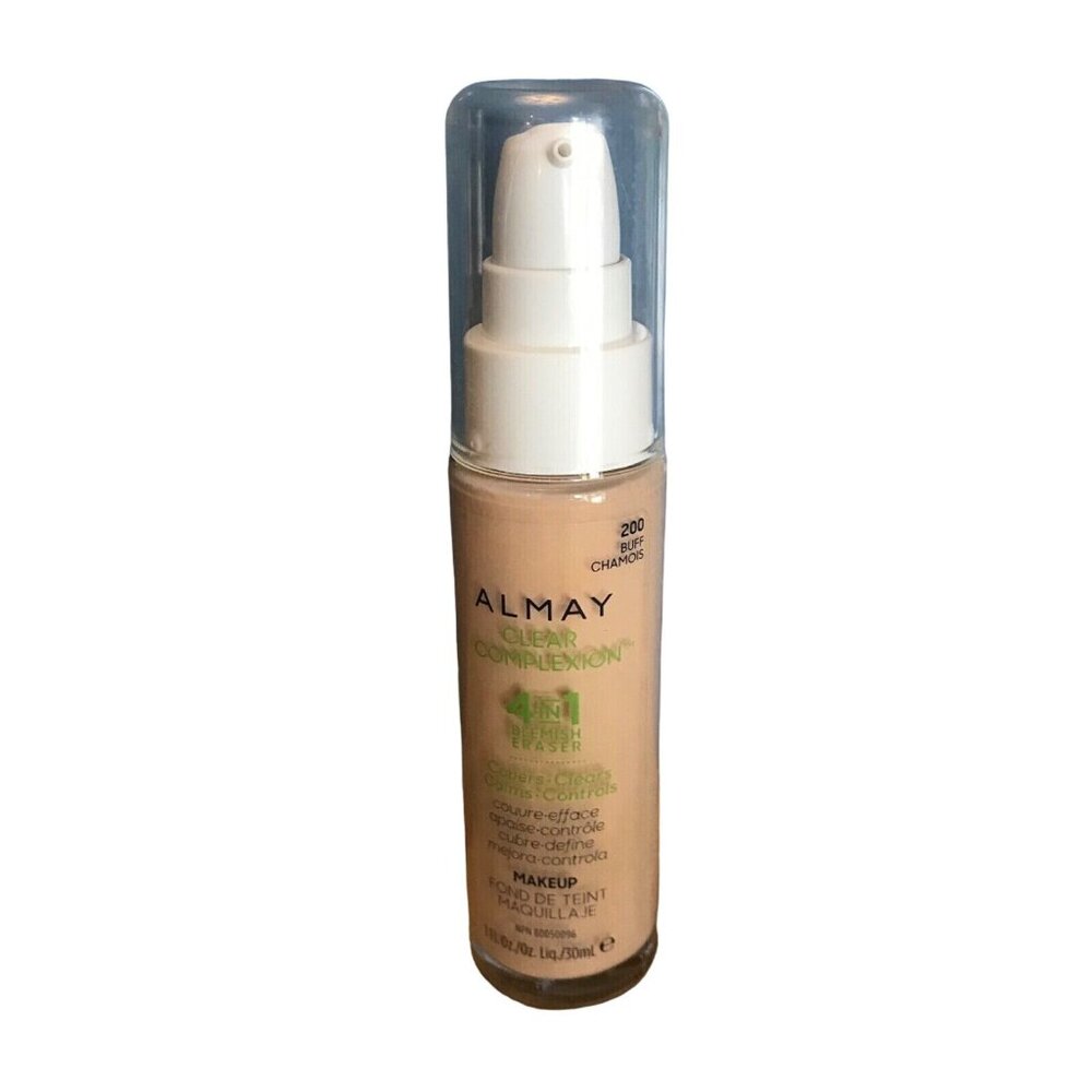 Almay Foundation 200 Buff Clear Complexion 4 in1 Blemish Eraser Makeup